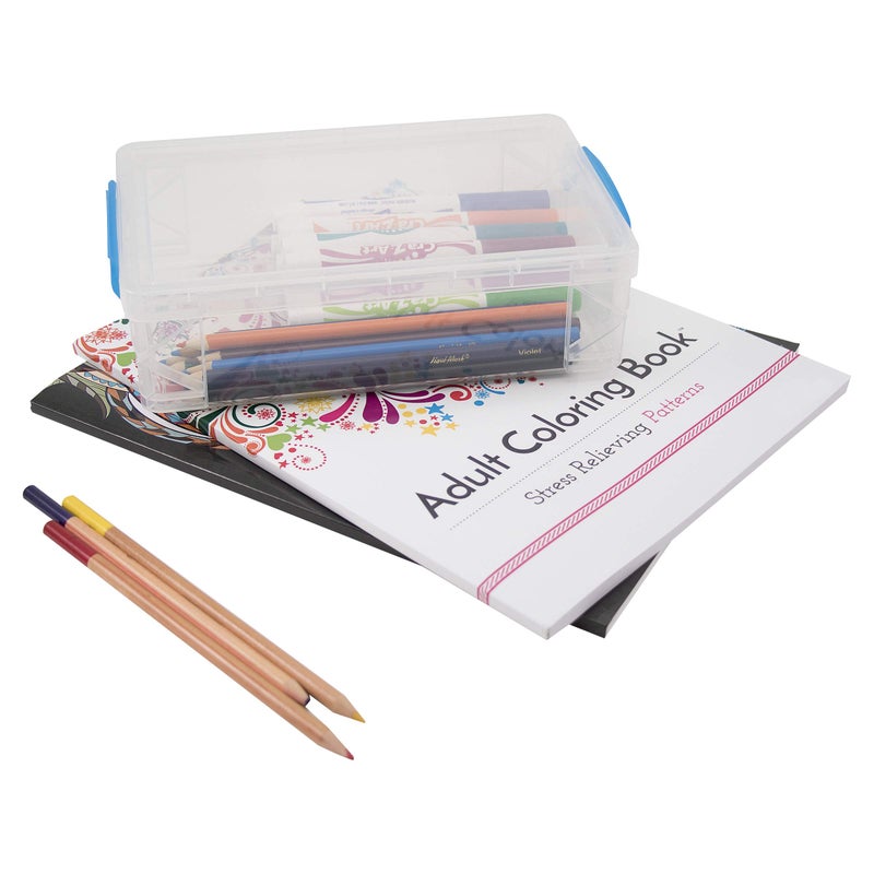Super Stacker Advantus Super Stacker Large Pencil Box, Plastic, 9 x 5.5 x 2.62, Clear - Image 2